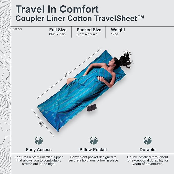 COCOON - Premium - Coupler Liner TravelSheet - Regular