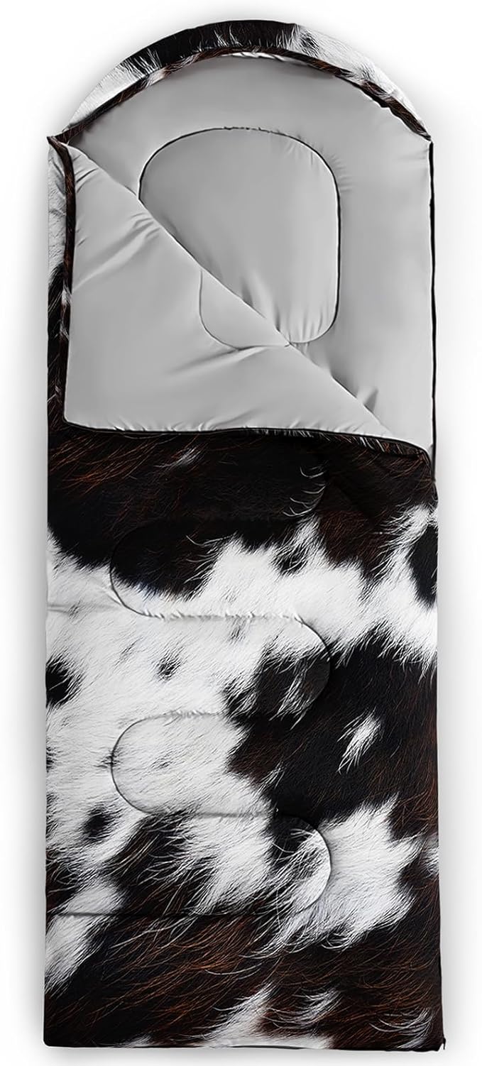 Sleeping Bags for Adults and Kids,3D Printing Camping Sleeping Bag for Girls Boys Lightweight Waterproof Cold/Warm 3-Season,Outdoor Travel with Compression Bags