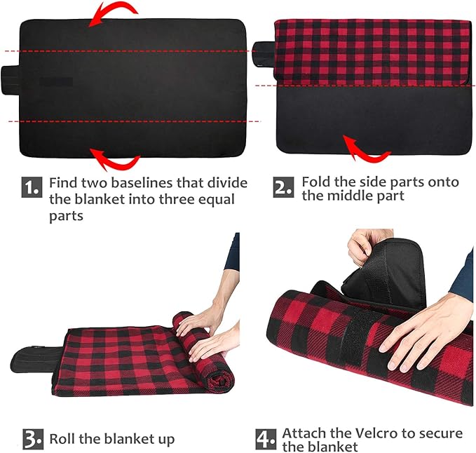 Tirrinia Large Waterproof Outdoor Blanket, Soft Warm Windproof Stadium Blanket with Sherpa Fleece and Foldable for Outdoor Sport, Baseball, Football, Beach, Concerts, Car