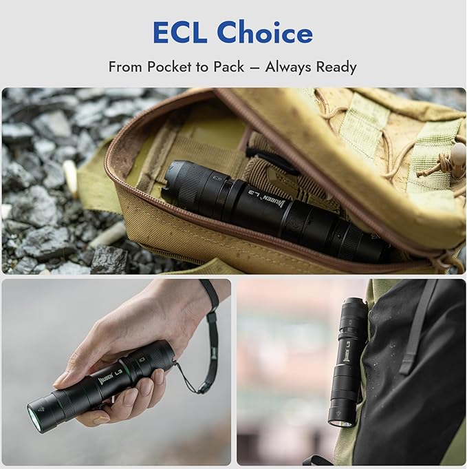 WUBEN L3 Flashlights High Lumens, 3000 Lumens Flash Light Bright Flashlight Rechargeable, Dual-Way USB C Charging 7 Mode, IP68 Handheld Flashlight for Tactical/Outdoor, Tool Gifts for Men