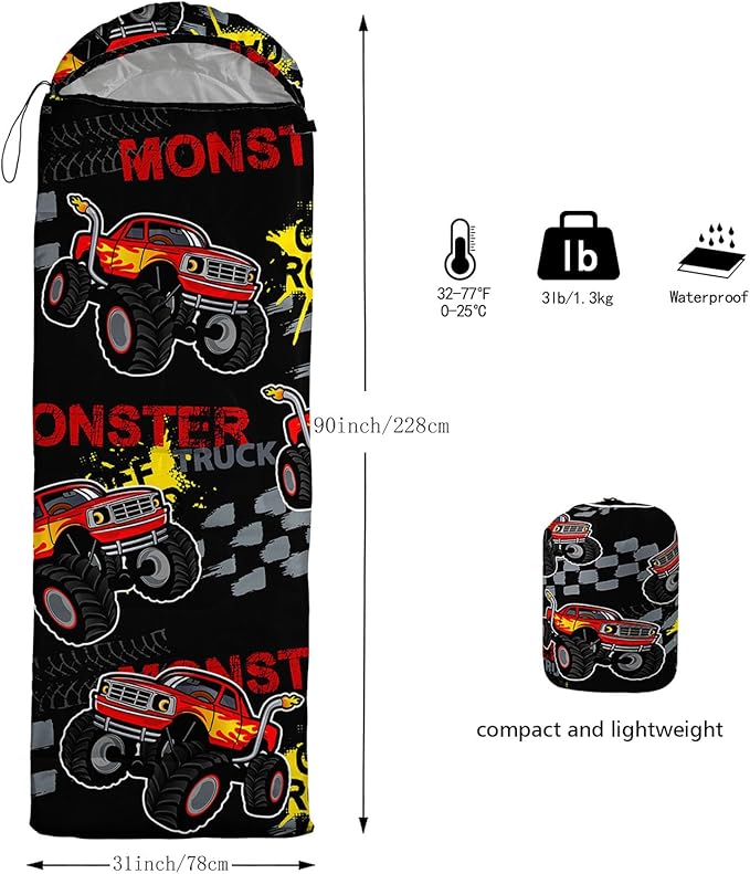 QOOMO Camping Sleeping Bags,3 Season Warm & Cool Weather,Lightweight,Waterproof Sleeping Bags for Adults & Kids,Traveling,and Outdoors,Camping Gear Equipment