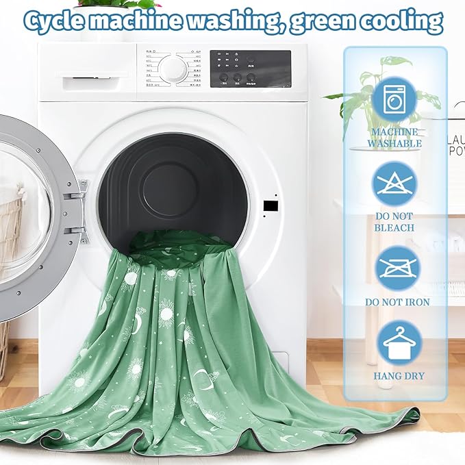 inhand Cooling Blanket Twin Size (60"x80") - Cooled Blankets for Hot Sleepers Lightweight Breathable Summer Blanket for Sleeping Night Sweats to Keep Cool in The Heat -Fruit Green