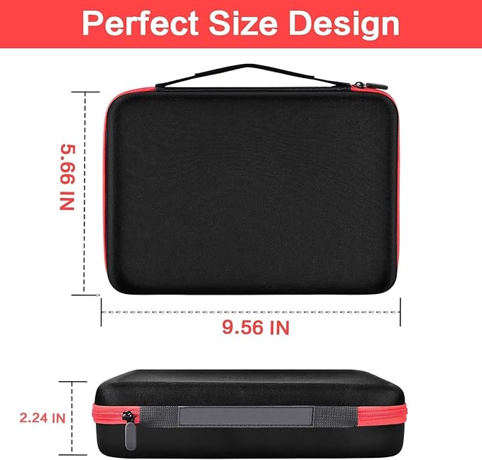 casmilee Battery Organizer & Storage Case with Tester for 162+ AA AAA 4A C D 9V 3V Lithium LR44 CR2 CR123 CR1632 CR2032 18650 Button - Batteries Not Included (Red)