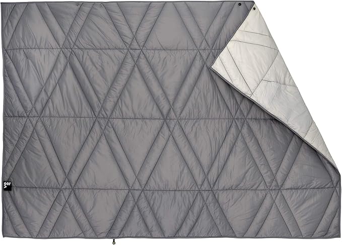 Veer Adventure Blanket - 100% Down Alternative Insulated Outdoor Puffy Blanket for Camping, Beach, Sports/Stadiums, Picnics, or Travel - Built-in Hand Pockets and Zipper Pillow Pocket - Child Size