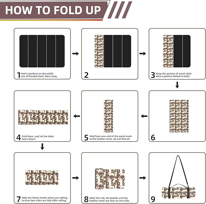 Outdoor Picnic Blanket Brown Cat&Dog 80"x80" Large Sandproof Beach Blanket Waterproof Picnic Blankets Foldable for Caming, Beach, Outdoor Activities.