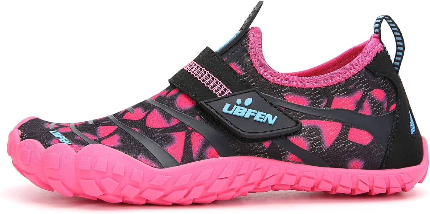 UBFEN Water Shoes for Kids Boys Girls Aqua Socks Barefoot Beach Sports Swim Pool Quick Dry Lightweight Toddler Little Big Kid