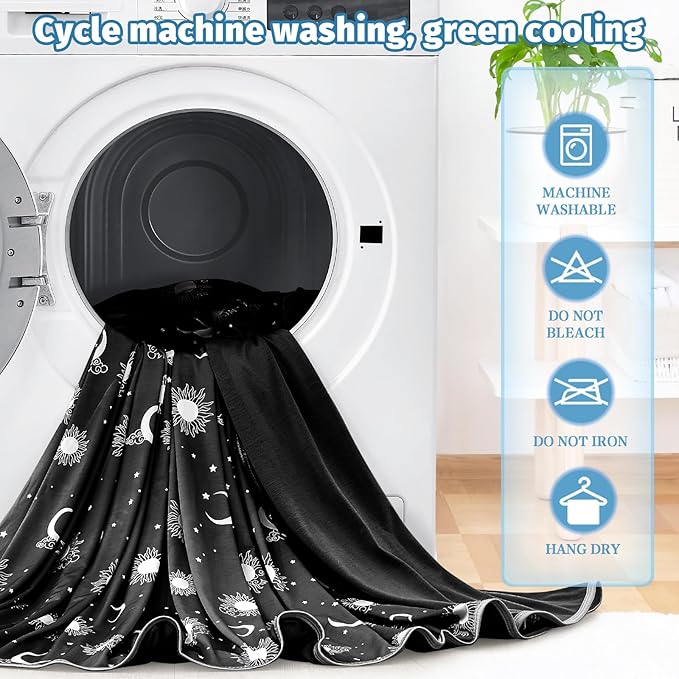 inhand Cooling Blanket Twin Size (60"x80") - Cooled Blankets for Hot Sleepers Lightweight Breathable Summer Blanket for Sleeping Night Sweats to Keep Cool in The Heat -Midnight Black