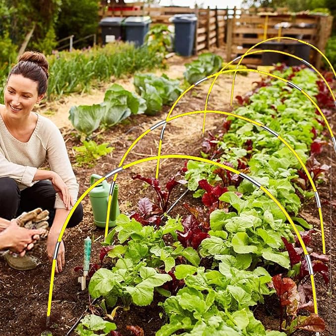 DIY Tent Pole, Replacement Tent Pole, Greenhouse Hoops ,Telescopic Rod,Long Approximately 52ft, Diameter - 6.5mm,36 pake, for Hiking Camping Backpacking Tent