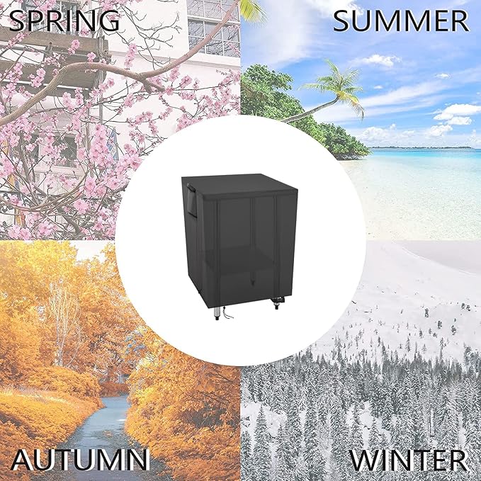 Outdoor Prep Table Cover 24 Inch, Waterproof Patio Stainless Steel Metal BBQ Table Cover All Season Protection for Outdoor Table - 24 x 24 x 35 Inch