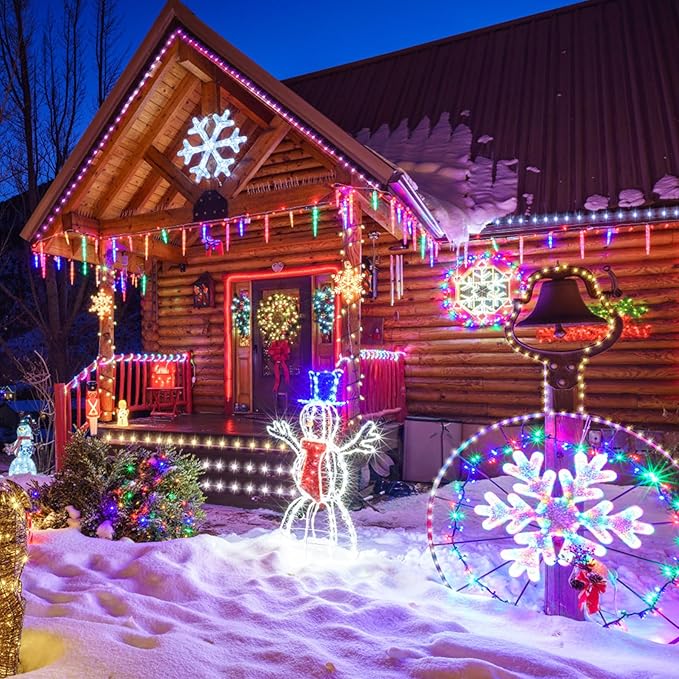 66Ft LED Rope Lights Outdoor, 18 Colors Changing String Lights Plug in with Remotes, Waterproof 200 LEDs Multicolor Fairy Light, RGB Christmas Rope Lighting for Bedroom Garden Halloween Decor