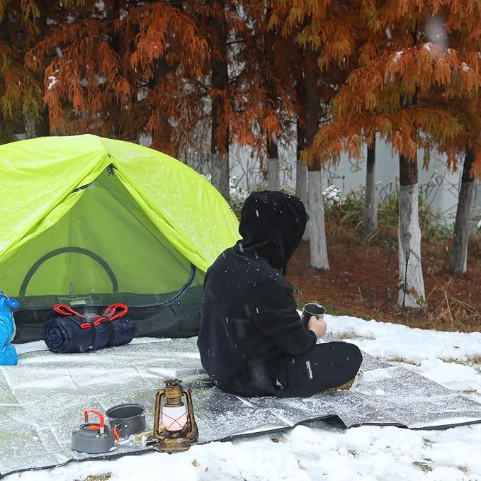 RedSwing 2 Pack Heavy Duty Waterproof Emergency Thermal Tarp, Insulated Survival Blanket for Outdoor Camping, Hiking, and Emergency Shelter, Black