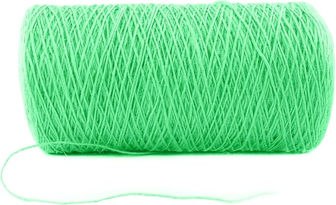 1mm x 2000 Feet Light Green Jute Rope, Twine for Gardening Tomato Climbing Plant Tie Floristry Crafts Gift Wrapping Packing Decor