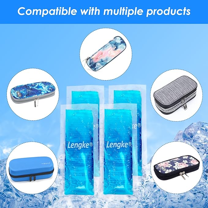 Cooler Ice Pack - Reusable Cooler Packs for Insulin Cooler Travel Case by YOUSHARES (Pack of 4)