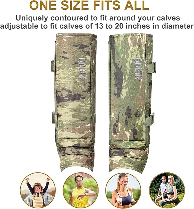 QOGIR Snake Gaiters 3 Pack: Durable Snake Guards for Hunting, Snake Gaiter Leggings for Men & Women, Snake Bite Protection for Lower Legs, Snake Proof Gaiters