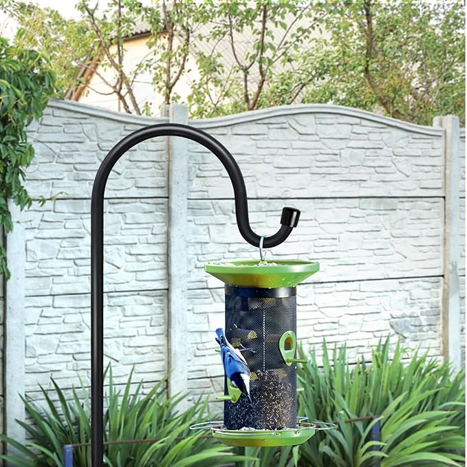 GOFORWILD Shepherd Hook 4 Pack Adjustable, 49 inches Tall, Made of Premium Metal for Garden Decor, Plant Hanger, Lantern Hook, Solar Light Hanging, 7014