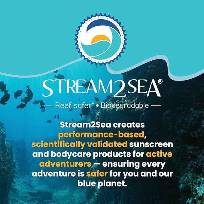 STREAM 2 SEA 3 in 1 Shampoo Body Wash and Conditioner, Reef Safe, All Natural and Organic Camping Shampoo and Liquid Soap, Skin and Hair Care for Men and Women, Sulfate and Paraben Free, 32 oz