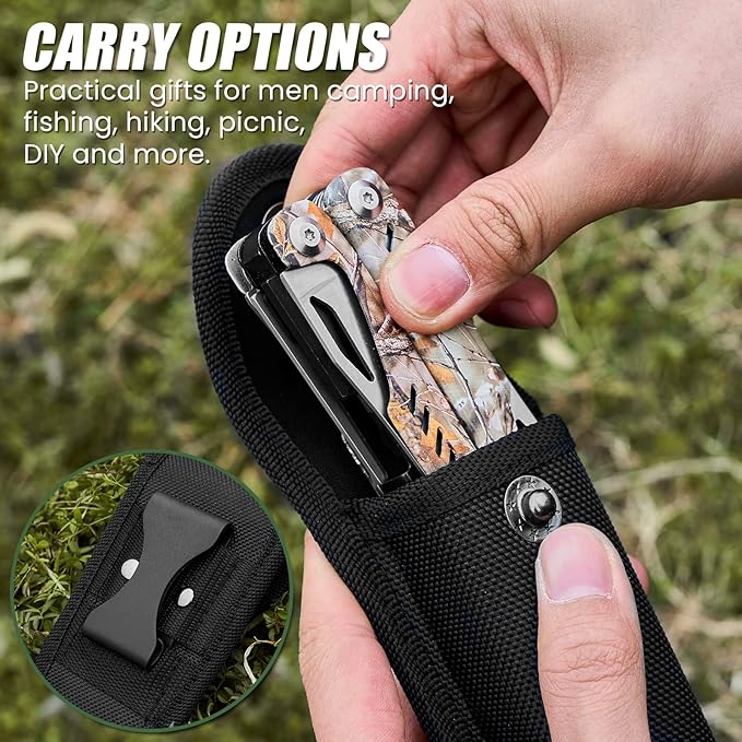 Multitool - 26 in 1 Multi Tool Pliers with Pocket Knife, Bottle Opener, Saw, EDC for Survival Camping, Hunting and Hiking, Stainless Steel