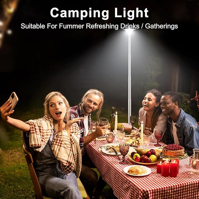 Rechargeable Work Light with Stand, 20000mah & 21h Runtime Light Tower,6500k 3 Modes Portable Power Supply, Magnetic Tent Lamps Perfect Outdoor Work Lighting for Hiking, Camping, Home Emergency.
