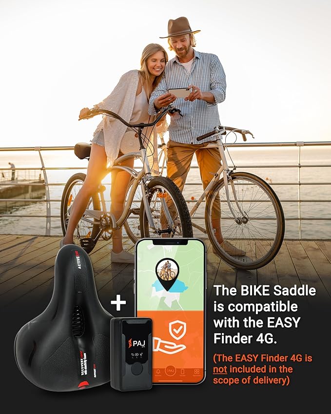 PAJ GPS Bike seat Without Holder - Cloud Comfort Technology - Suitable in Conjunction with The Easy Finder 4G (not Included) as a GPS Tracker for Bicycles, e-Bikes, MTBs, Bicycle Saddle etc.