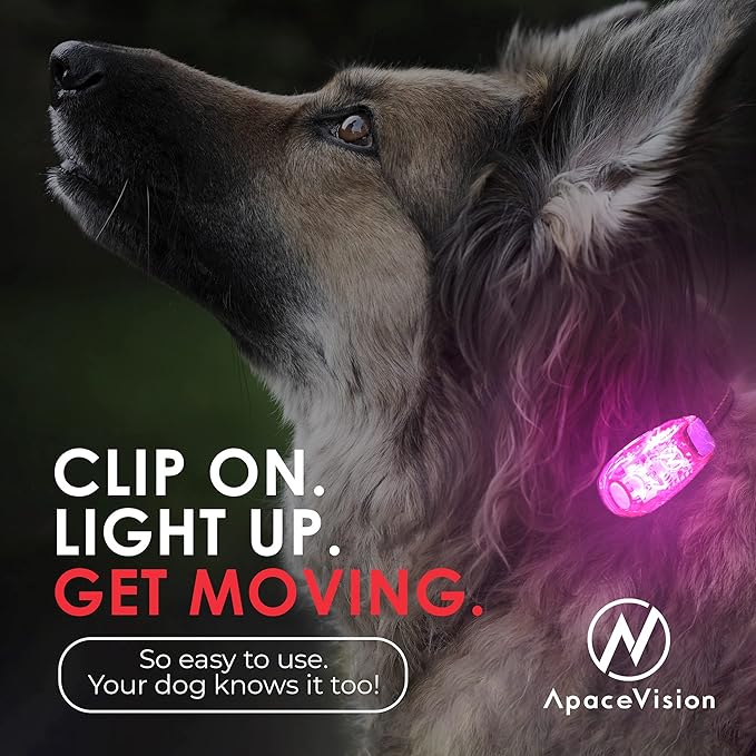 LED Safety Light (2 Pack) - Clip On Strobe/Running Lights for Runners, Dog, Bike, Walking, Boat, Kayak, Stroller and More - High Visibility Accessories for Your Reflective Gear, Bicycle