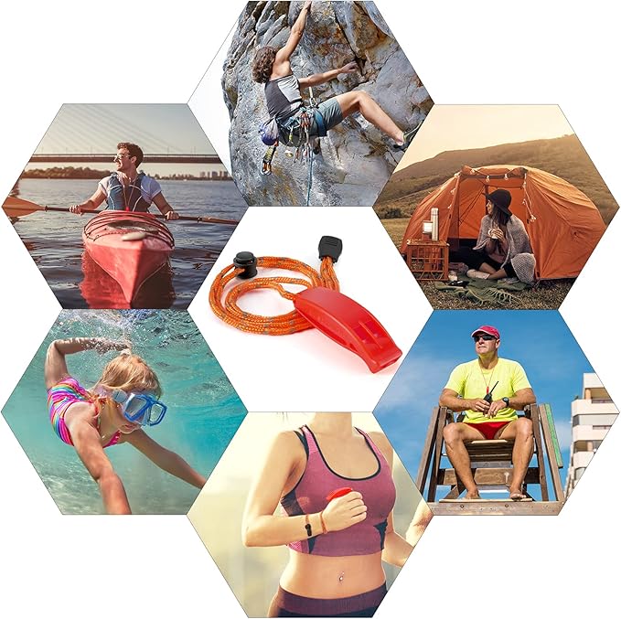 Whistle, Super Loud Emergency Whistle with Lanyard, Ideal for Boating, Swimming, Kayaking, Water Survival, Hiking, Camping
