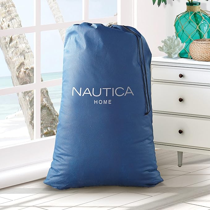 Nautica Home 18" Support Aire Size Queen Cooling Pillow Top with Raised Edge Support, Curved iFlex Beam Construction, Inset Powerful Pump, Puncture Resistant Vinyl, Storage Bag