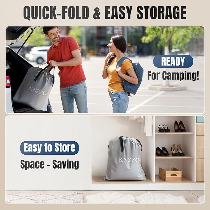 Queen Air Mattress with Built-in Pump, 18" Top Inflatable Mattress with Waterproof Flocking Fabric, Three-Minute Quick-Inflatable Bed. Portable Blow Up Mattress for Home, Outdoor and Guests