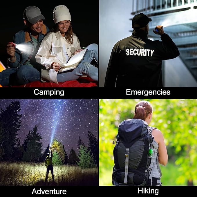 Treela 36 Pcs Hand Crank Flashlights Operation Christmas Items Bulk Squeeze Flashlight No Battery Required Torchlight 3 Powered Charging for Emergency(Yellow, Green, Blue, Red)