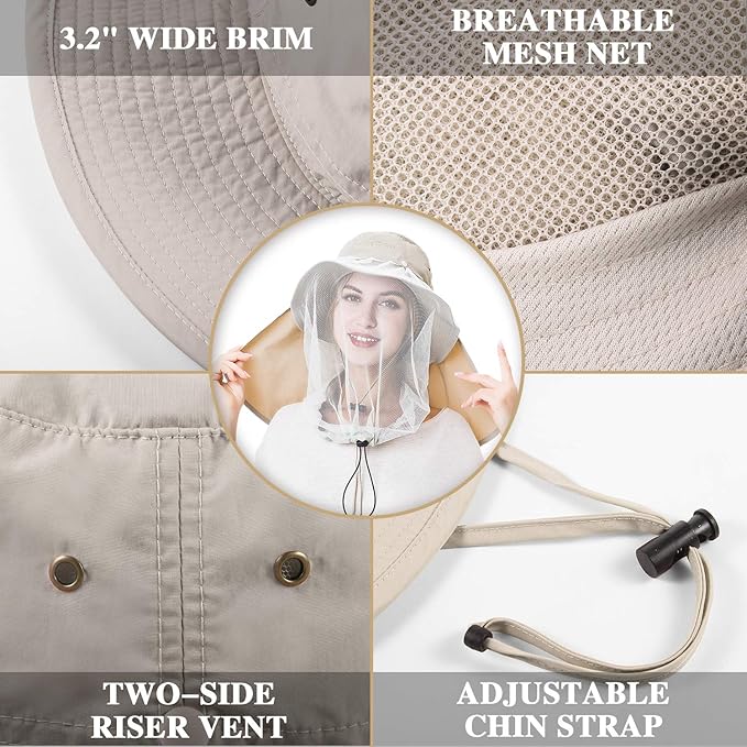 Palmyth Head Net Hat, Sun Hat Safari Hat