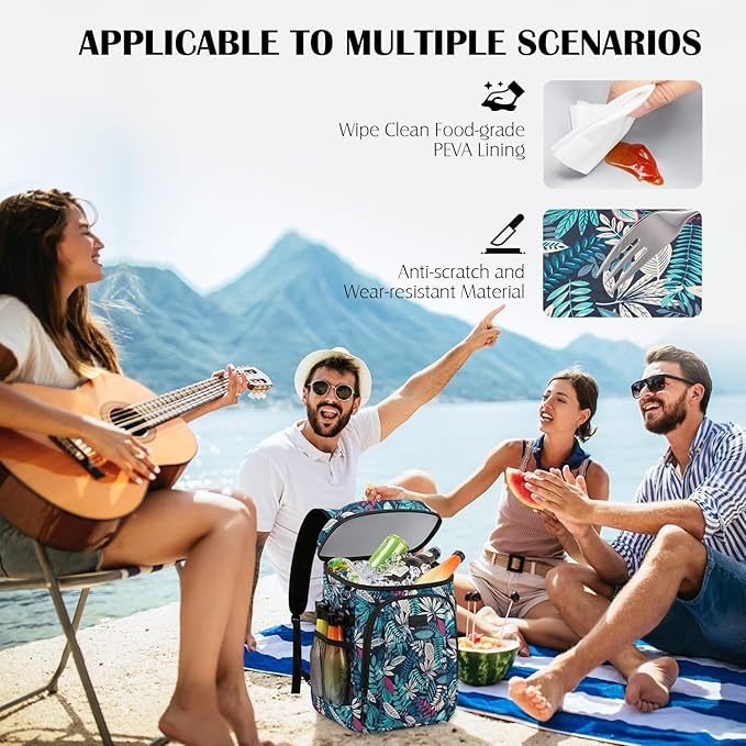 Tuwubi Cooler Backpack 35/42 Cans, Backpack Coolers Insulated Leak Proof for Men Women, Waterproof Soft Sided Lunch Camping Beach Travel Ice Chest Backpack Cooler Bag