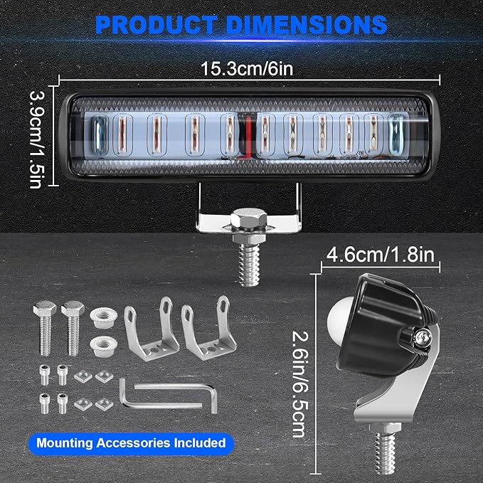 LED Forklift Safety Light - 2 Pack Warehouse Warning Light with Adjustable Mounting Bracket for Truck, AGV Security Indicator Spotlight Brightness (Blue)