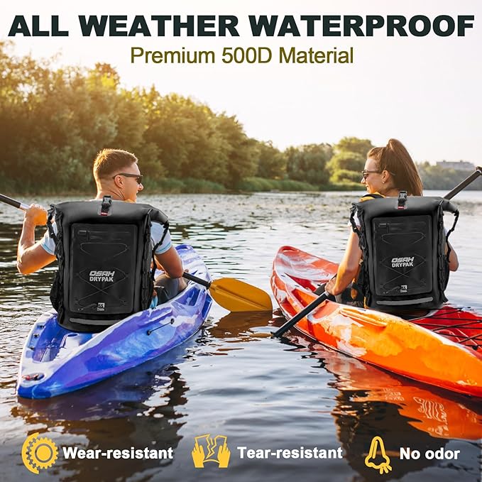 Waterproof Backpack Dry Bag 35L/55L/85L β Heavy Duty Roll-Top Hiking Backpack for Travel, Kayaking, Boating, Camping, Rafting and Fishing