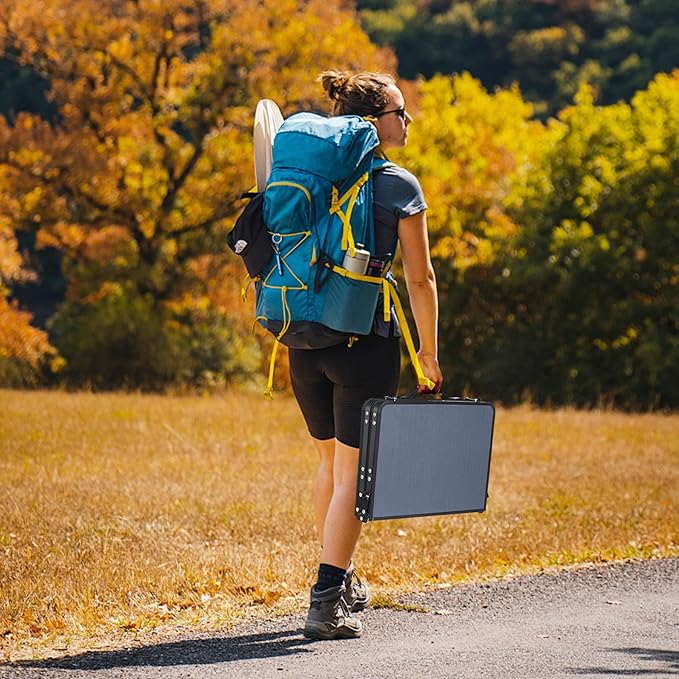 RedSwing Small Folding Table Adjustable Height, Lightweight and Portable Aluminum Frame Camping Table for Outdoor Indoor Picnic, 2 Feet, Grey