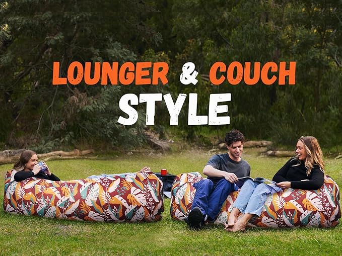 WEKAPO Inflatable Sun Lounger, Air Sofa, Hammock, Portable, Waterproof and Leak-Proof, Ideal for Backyard, Beach, Travel, Camping, Picnics and Music Festivals