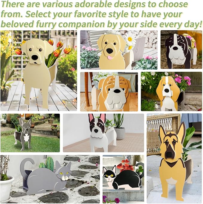 Corgi Dog Planter, Pet Shape Garden Pots Plant Pots for Indoor/Outdoor Gardens Decoration, Cute, Surprise Gifts/Souvenirs for Pet Lovers