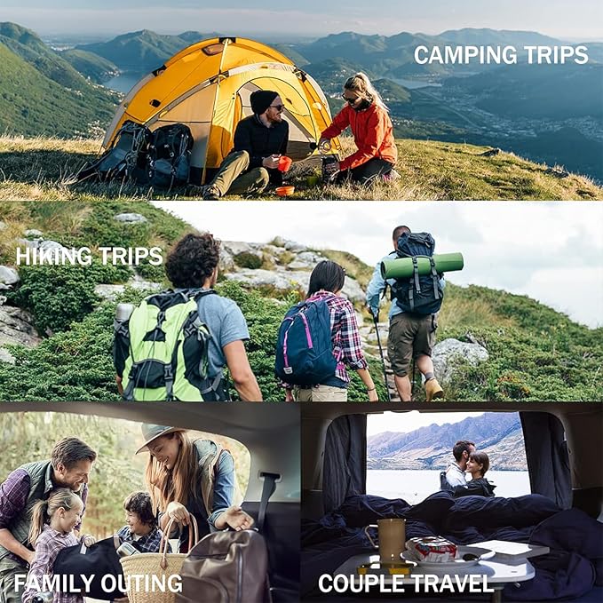 Down Sleeping Bag for Adults, 600 Fill Power, Ultralight & Compact with Compression Sack for Backpacking, Camping, Hiking