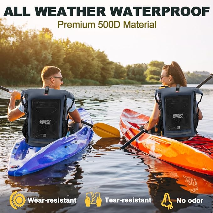 Waterproof Backpack Dry Bag 35L/55L/85L β Heavy Duty Roll-Top Hiking Backpack Sack Keeps Gear Dry for Travel, Kayaking, Boating, Camping, Rafting and Fishing