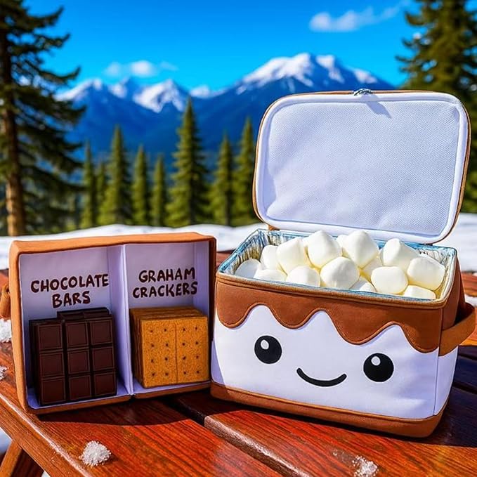 The S’mores Company - S’mores Caddy with Tray Organizer, Smores Snackle Box Kit for S’mores Supplies, Camping Accessories