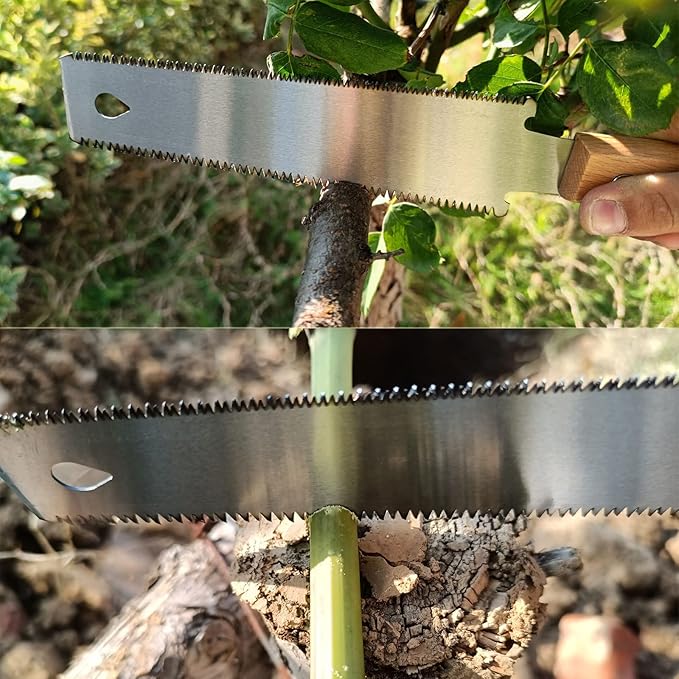 Small Woodworking Hand Saw, 6 inch Flexible Blade Double edge TPI 17/11 Pull Saw for Craft, Hobby, DIY, Non Slip Wood Handle Garden Trim, Sharp and Light Woodworking Tools