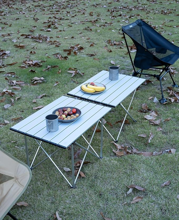 iClimb Ultralight Compact Camping Folding Table with Carry Bag (Reinforced Nature - L)