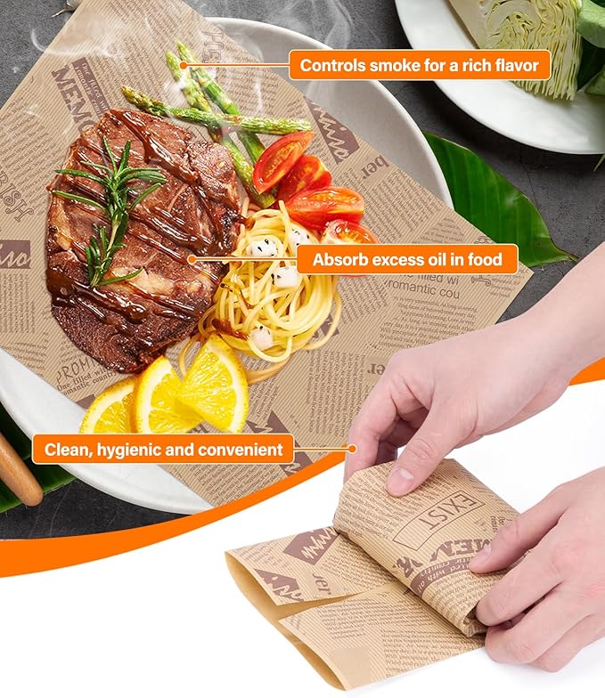 WADEO Large 2 pack BBQ Blanket for Resting Meat, 21inch BBQ Insulated Smoked Meat Resting Bag Butcher Paper Set, Barbecue Brisket Meat Blanket with Wide Mouth for Beef Pork Turkey(Green Brown)