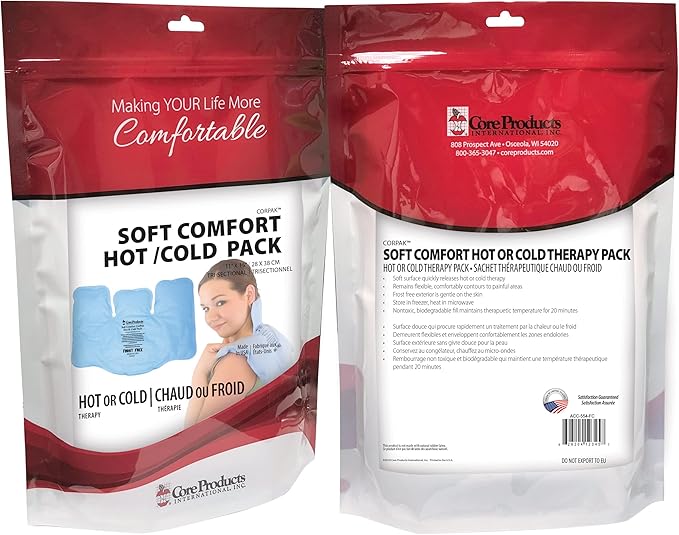 Core Products Soft Comfort CorPak, No Frost Hot and Cold Therapy Pack - 11" x 15", Made in The USA
