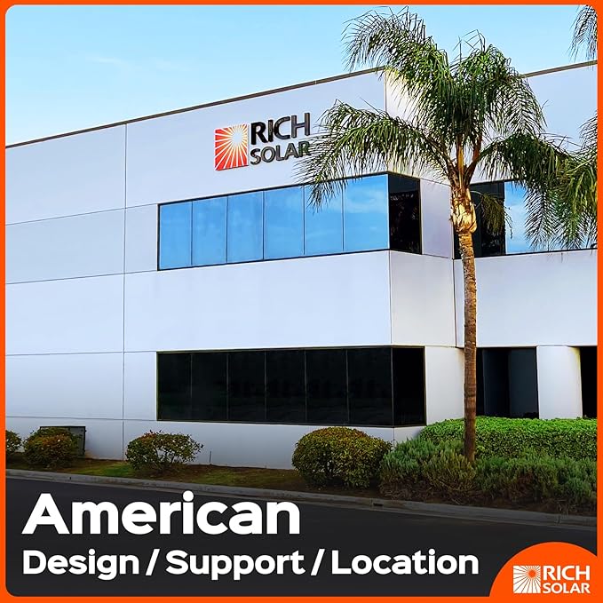 RICH SOLAR 200 Watt 24 Volt 9BB Cell Monocrystalline Solar Panel High Efficiency Solar Module for RV Trailer Camper Marine Off Grid