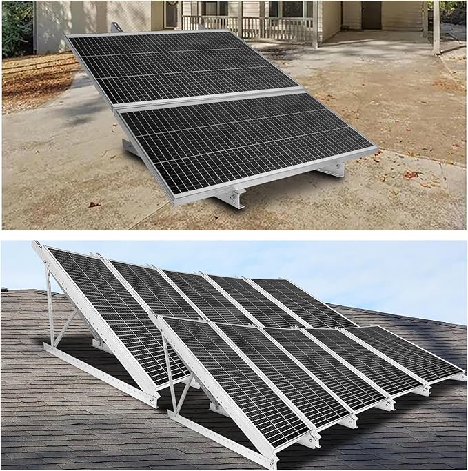 45'' Solar Panel Mount Brackets for 100-400 Watt Solar Panel,with Foldable Tilt Legs and Reinforced Cross Bars,Suitable for RV, Roof, Boat, Off-Grid etc.