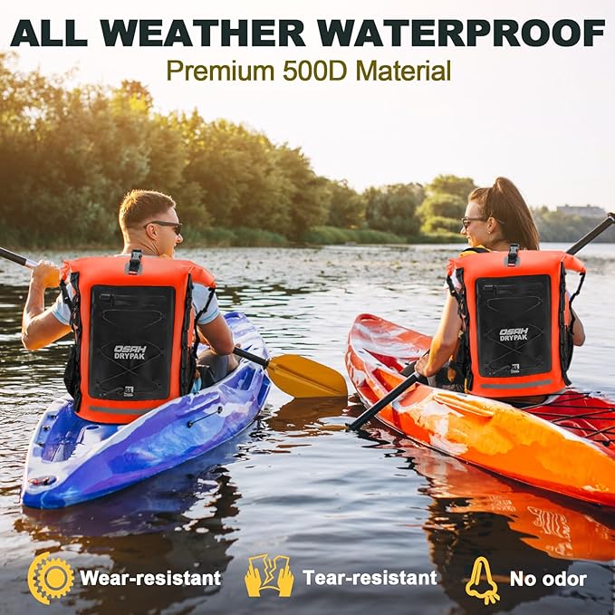 Waterproof Backpack Dry Bag 35L/55L/85Lβ Heavy Duty Roll-Top Hiking Backpack Sack Keeps Gear Dry for Travel, Kayaking, Boating, Camping, Rafting and Fishing