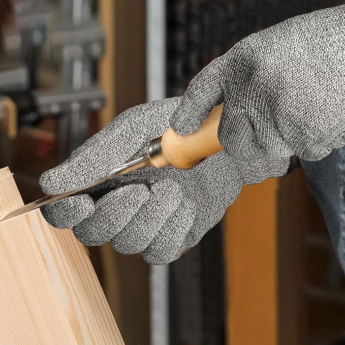 Schwer SlicePro ANSI A9 Cut Resistant Gloves, Food Grade Reliable Cutting Glove, Mandoline Gloves for Kitchen Meat Cutting, Oyster Shucking, Fish Fillet Processing, Non-PFAS, PR1501-G, M