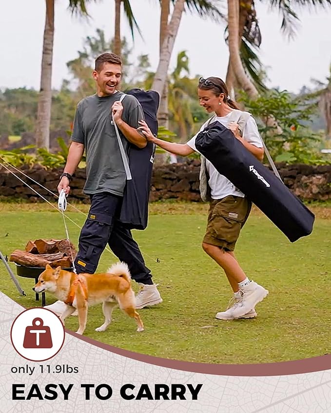 KingCamp Oversized Camping Folding Chair, Heavy Duty 450 LBS with Lumbar Support, Padded seat with Cup Holder&Cooler Bag, Ideal for Camp, Fishing, Sports Event, Backyard, Patio, Lawn