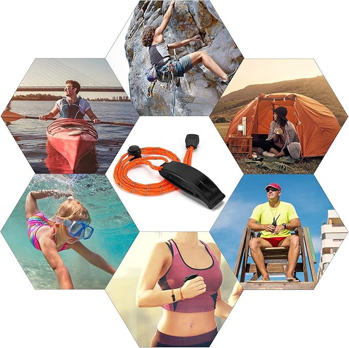Whistle, Super Loud Emergency Whistle with Lanyard, Ideal for Boating, Swimming, Kayaking, Water Survival, Hiking, Camping