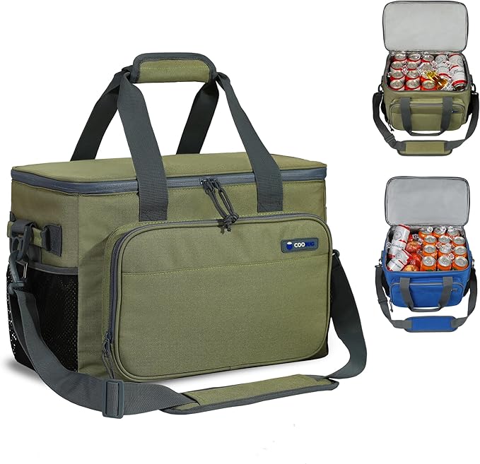 Large Cooler Bag 40-Can Capacity - Portable Soft Cooler Bags Insulated for Travel, Leakproof Collapsible Coolers for Picnic, Beach, Camping & Road Trips, Food & Drinks Travel Cooler Bag