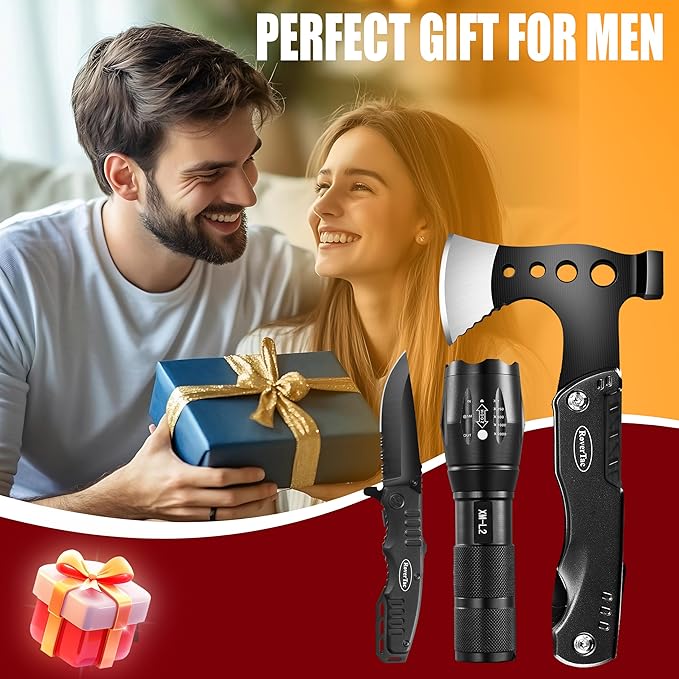 RoverTac "TOUGH GEAR FOR REAL LIFE" Tool Gift Set, Multitool Axe